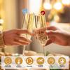 Colourful Silicone Glass Markers -Reusable Glass Markers for Glass Marking Drinking Glasses, Wine Glass Pendants