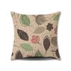 Spring Flower Print Pillow Cover for Home Living Room Sofa Cushion Cover Linen Print Cushion Cover