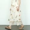 Johnature Women Vintage Print Straight Pants Elastic Waist Loose Patchwork Trousers Summer High Quality Pants
