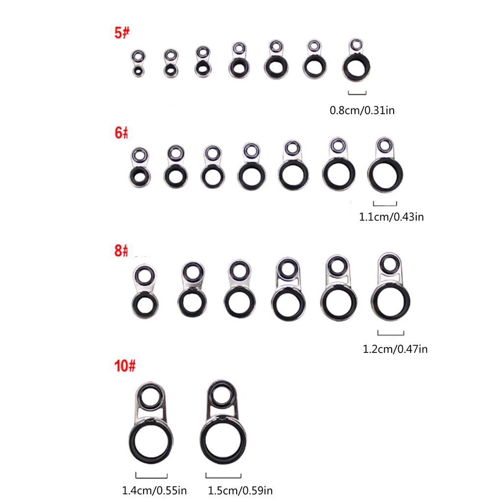 Fishing Rod Guide Rings Fishing Rod Guides Tip Fishing Rod Guides Set Tip Repair Set Rod Repair Set Fishing Accessory