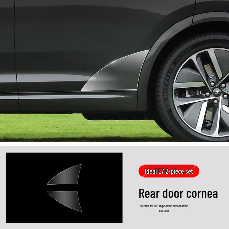 Ideal L7 Car Door Protection Stickers: Custom-Cut TPU Transparent Film for Door Triangle Area.