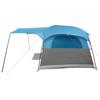 Tunnel Tent with Roof Blue 366 x 244 x 198 cm Polyester and Steel