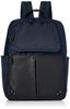Isaac New Nylon and Leather Combination Series Front Pocket Backpack Y91-11-04 Women's Navy