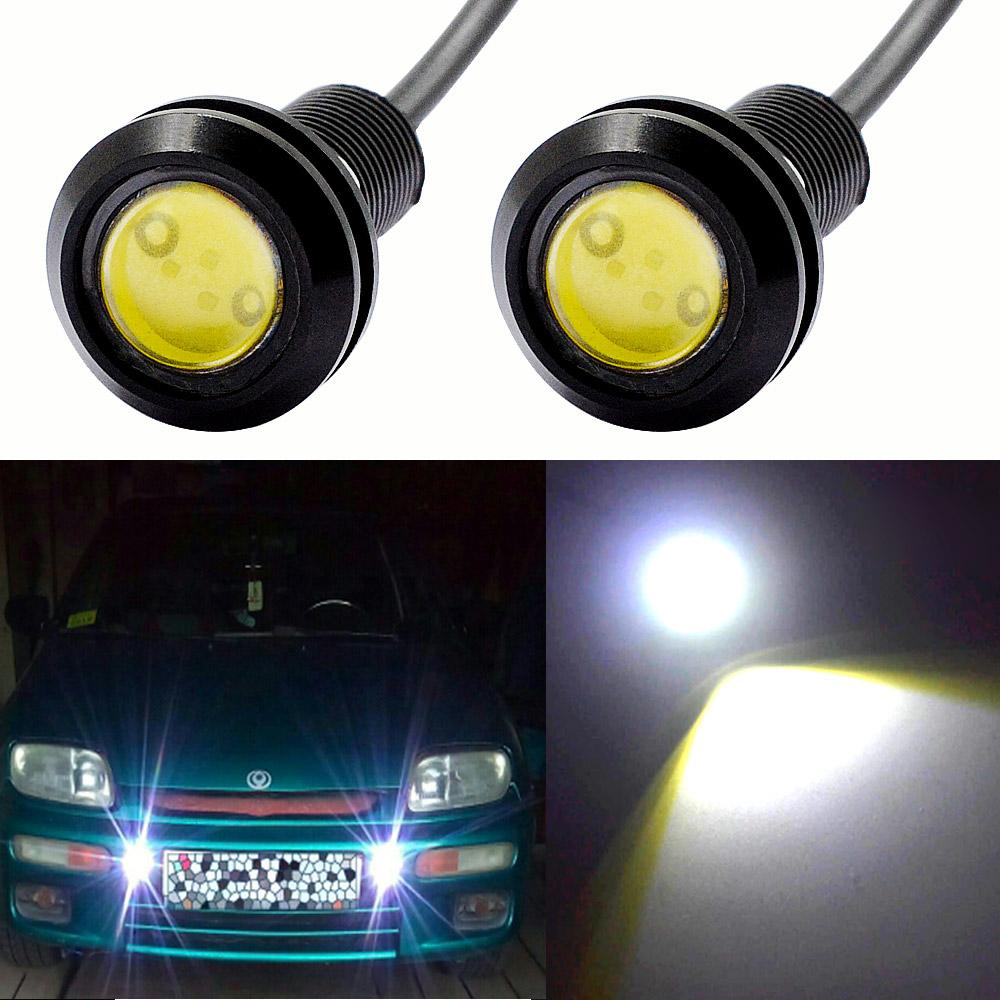 10X 23mm Eagle Led Eye Daytime Running Lights DRL Driving Backup Reversing Parking Signal Waterproof Lamps 9W DC 12V Black Shell