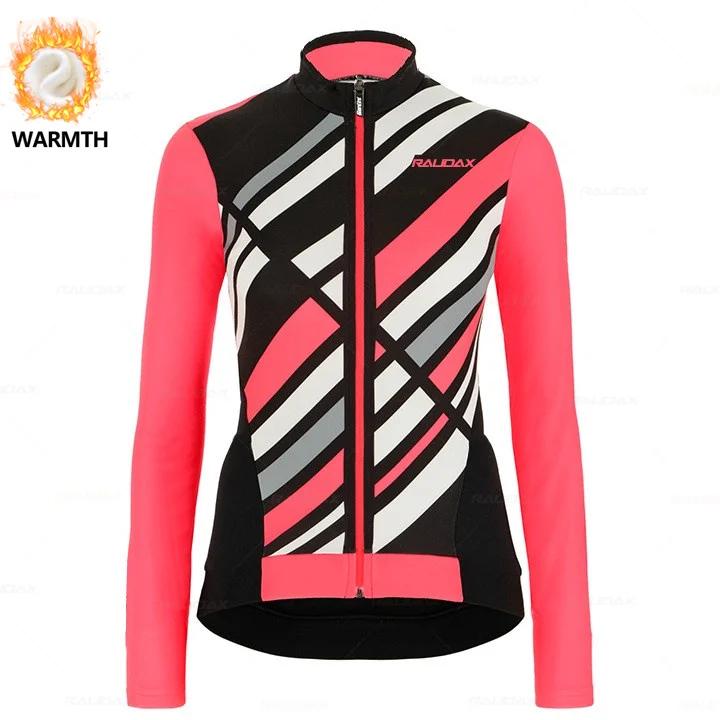 New Women's 2025 Cycling Jersey Set Winter Warm Thermal Fleece Outdoor Riding MTB Ropa Ciclismo Bib Pants Set Cycling Clothing