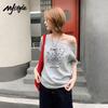 MJ STYLE Women's Off-Shoulder Short Sleeve T-Shirt