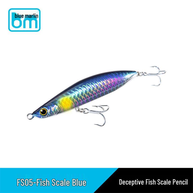 Bluefin Tuna Sinking Pencil: Ultimate Underwater Casting Lure for All Fish Layers, Perfect for Bass and Catfish.