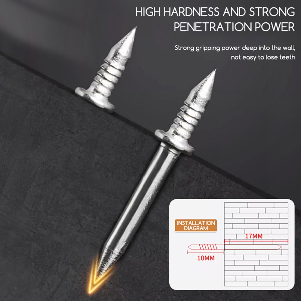 100pcs Carbon Steel Nails For Seamless Baseboard Installation High Strength Single Head Two-Way Hardware Non-Marking Nails