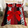 Purple Leopard Print Duvet Cover Color Bedding Set Three-Piece 3D Digital Printing Kit