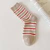 Female Autumn and Winter Warm Trend Embroidery College Wind Tube Socks