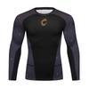 Mens Quick-Dry Long Sleeve T-Shirt Breathable Sport Tee With Animal Print Slim Fit Fall Winter