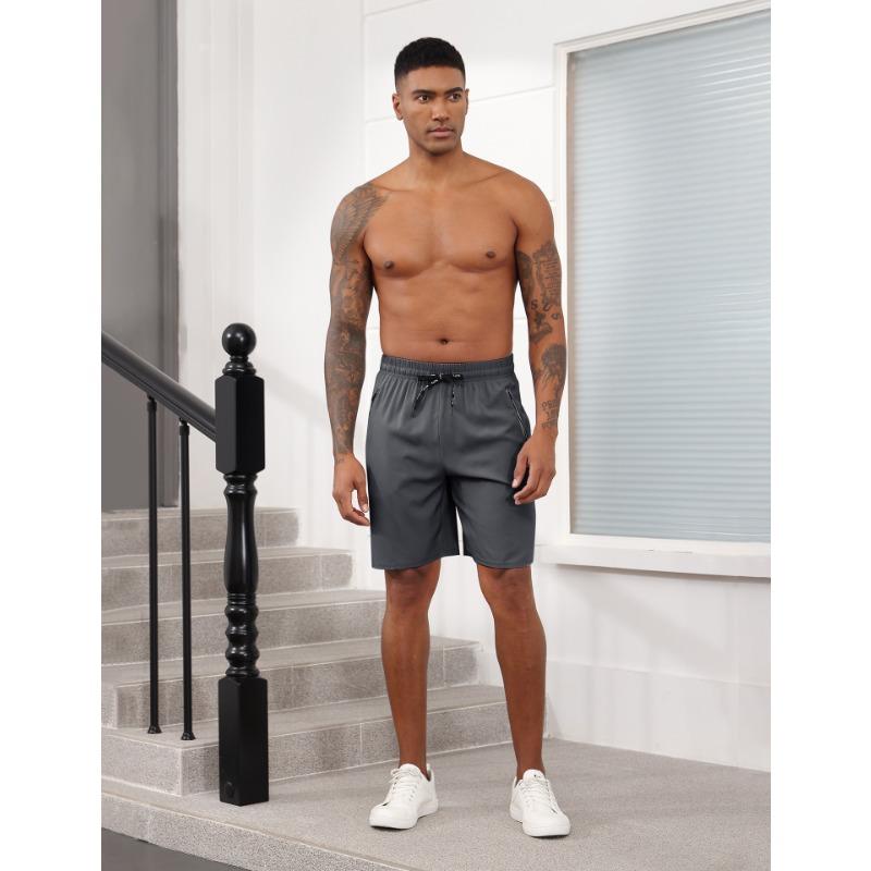 Summer Quick Drying Sports Shorts Five Quarter Pants Micro Elastic Loose Fit for Fitness Men's Shorts