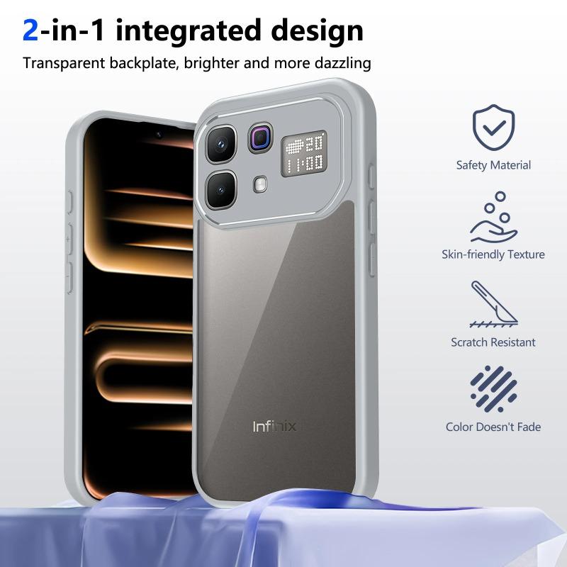 For Infinix Note 60 Pro G Four-corners Shockproof Transparent Case for Infinix Note60 Anti-drop Matte Hard Silicone Edge Cover