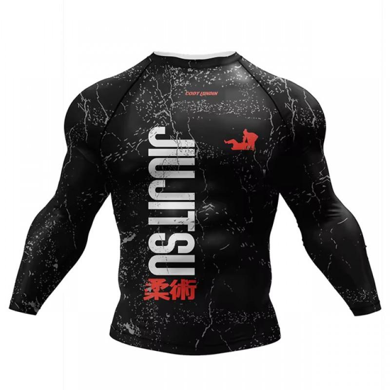 Breathable Quick Dry Cycling Jersey Set BJJ MMA Training Rash Guard Short Sleeve Sportswear