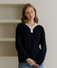 YUPPE Over Collar Knit_Navy