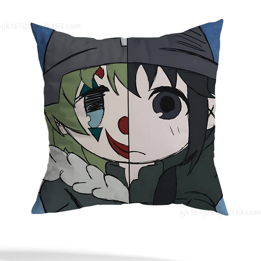 Girls L-Last Tour Pillow Case Anti-dustmite Pillowcase Invisible Zipper Silky Short Plush Sofa Cushion Cover
