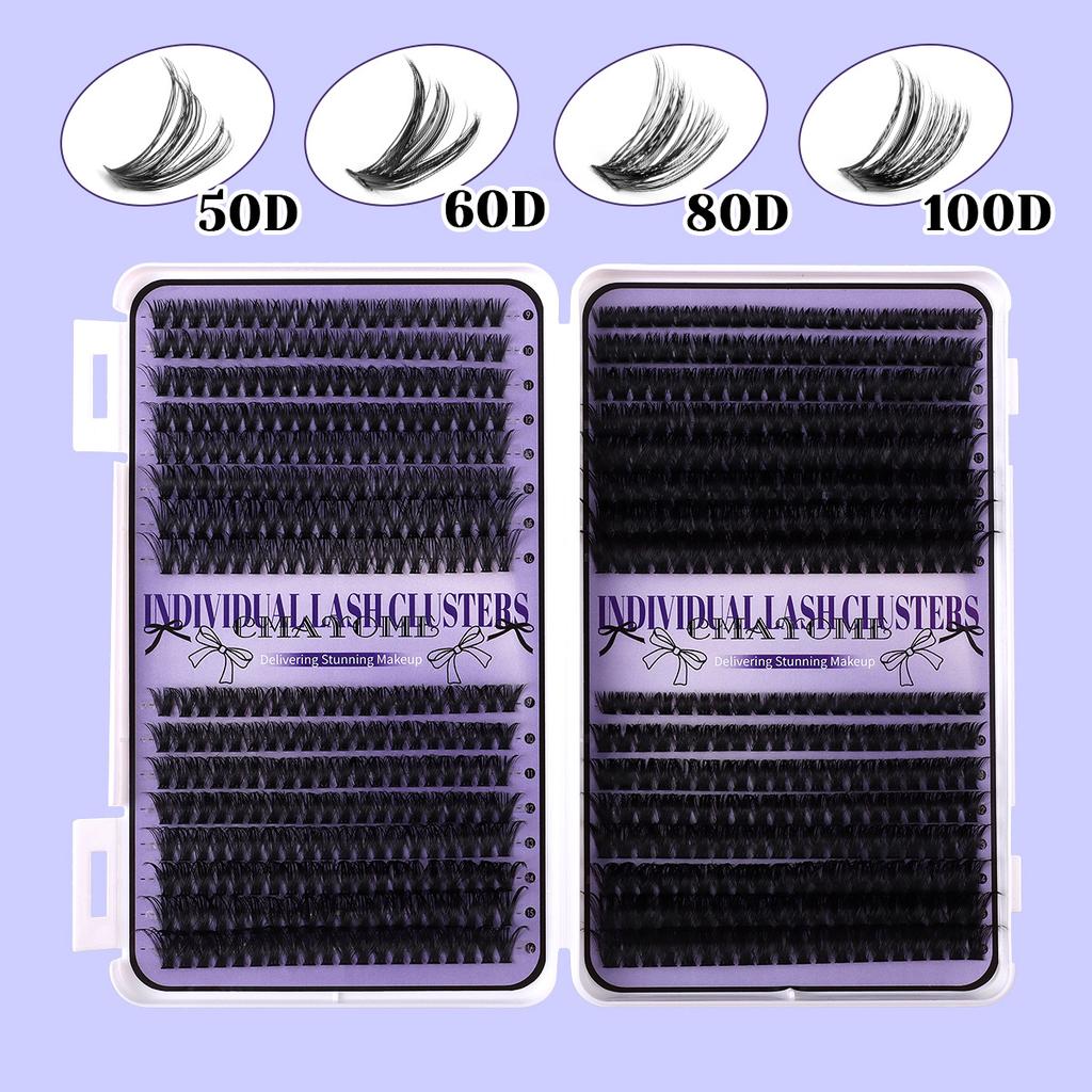 640 Tufts Diy Single Tufts Of False Eyelashes White Box Natural Thick D-Song Segmented Grafting Eyelashes