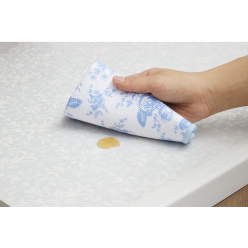R(R) Adhesive Silicone Mat, Damask Pattern, Preventive Cleaning, Damask, 60 x 80 x 0.04 cm, Thin, Heat-Resistant up to 210C, Cuttable, Stain-Resistan