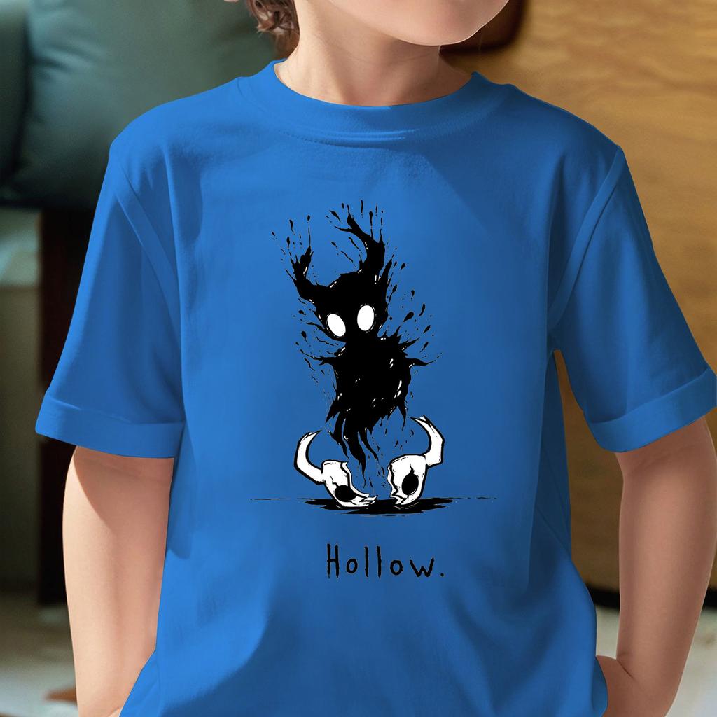 Hollow Knight Silksong Printed Kids Tshirt Summer Crew Neck Short Sleeve Tee Boys Clothes Casual Anime Tops Childrens Clothing