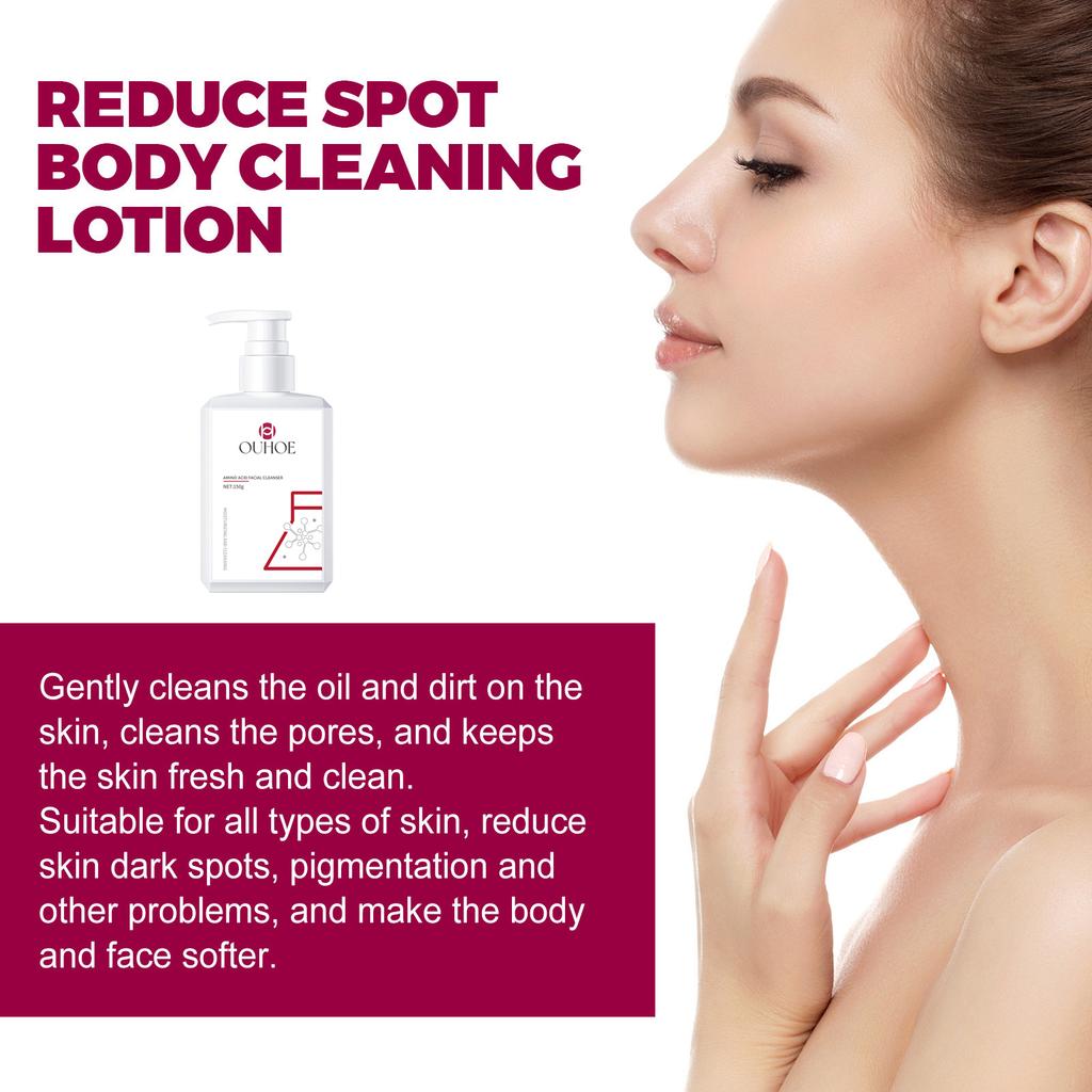 Amino Acid Face Cleanser Fade Dark Remove Melanin Brightening Hydrating Oil Control Moisturizing Smoothing Shrink Pore Skin Care