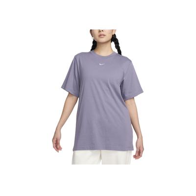 Cotton Embroidered Loose Simple Sports Casual Dopamine Short Sleeve Drop Shoulder T-Shirt Women T-Shirt Purple FD4150-509
