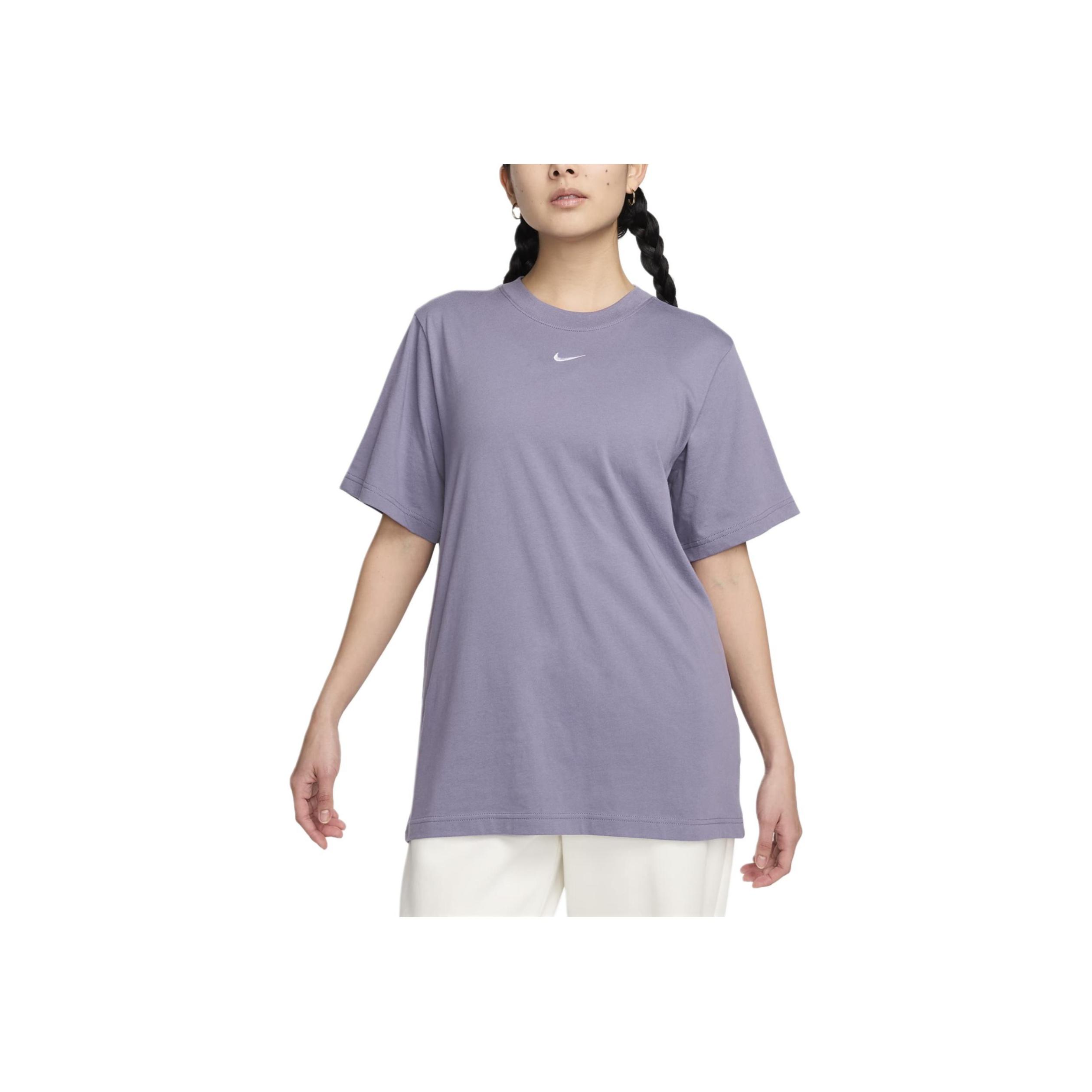 

Nike Cotton Embroidered Loose Simple Sports Casual Dopamine Short Sleeve Drop Shoulder T-Shirt Women T-Shirt Purple FD4150-509 L