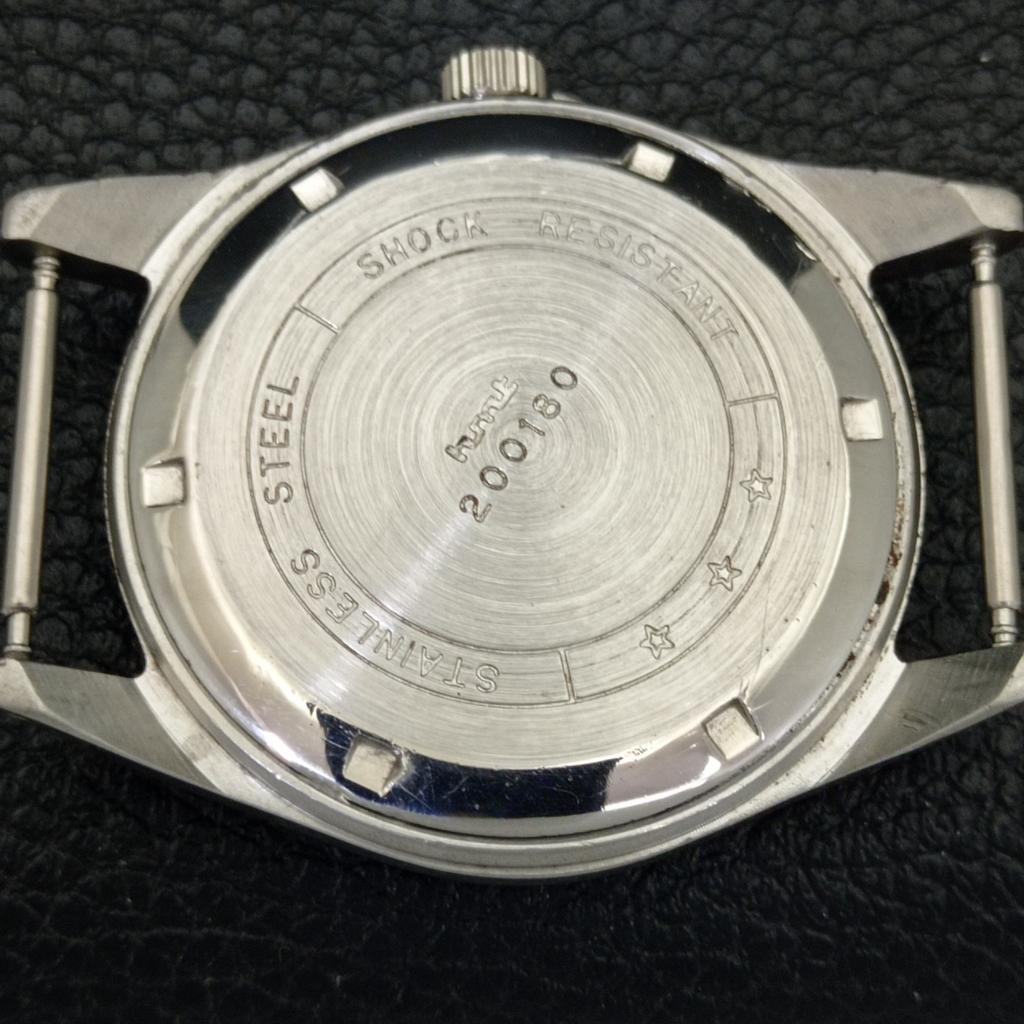 VINTAGE HMT JAWAN HAND-WINDING INDIAN MENS BLACK COLOR DIAL WATCH A702054-5 R208-a702054