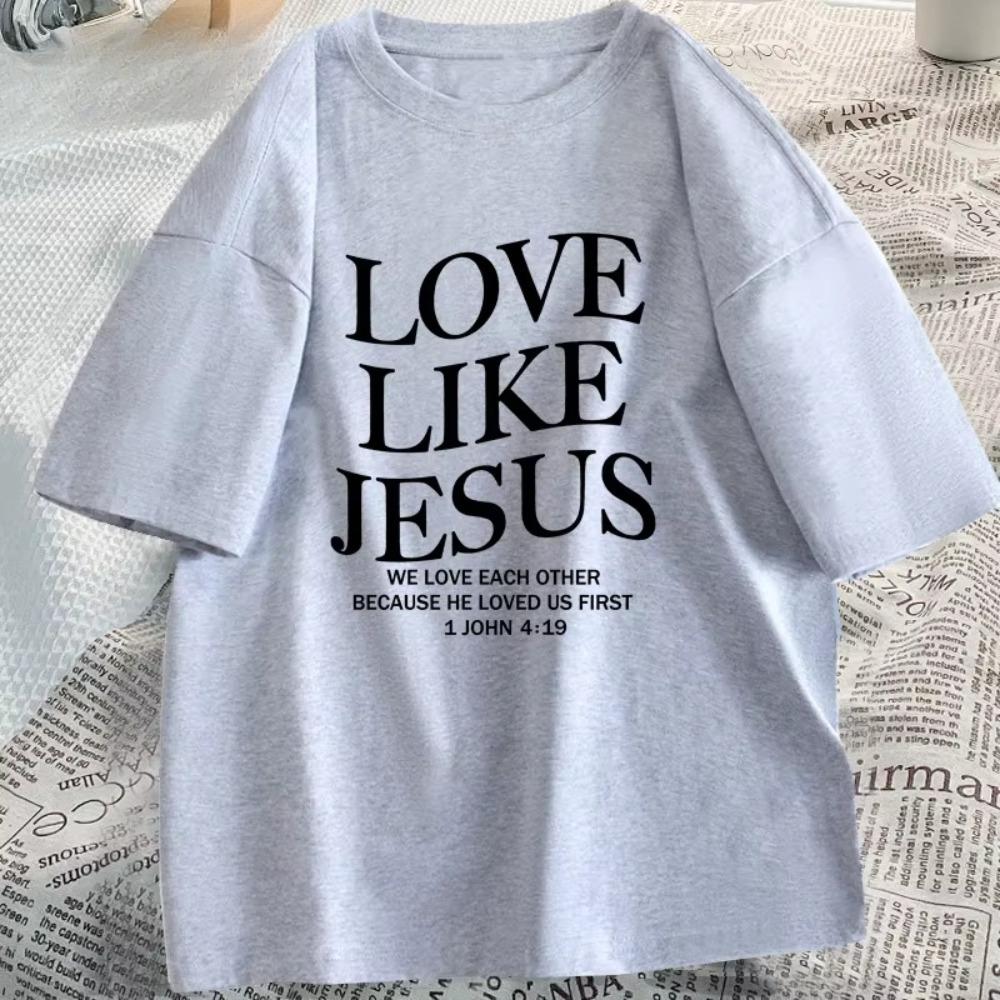Love Like Jesus Christian TShirt Faith Religion TShirt Casual ONeck Short Sleeve Men and Womens Tshirt Clothing Comfortable