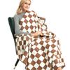 Foreign Trade Autumn and Winter Nap Blanket Four Seasons Air Conditioning Blanket European and American Plaid Imitation Cashmere Big Shawl Hotel Bed
