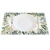 Botanische Florale Platzsets Grüne Blätter Blumen Design Naturinspiriertes Tischset für Esstisch Küche Party Waschbar Umweltfreundlich