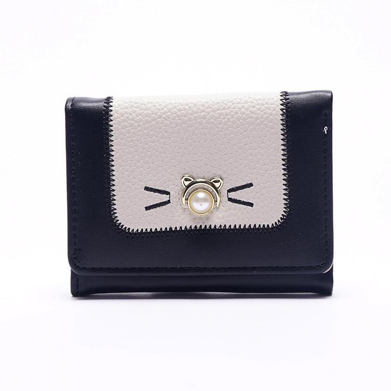 

Trendy Short Lady Wallet With Multiple Card Slots And Clearwater Color Options чорний