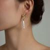 Flower Clusters, French Retro Gold Flowers, Natural Silver Bars, Freshwater Pearl Earrings, Femininity, Stud Earrings, Silver Needles, Women