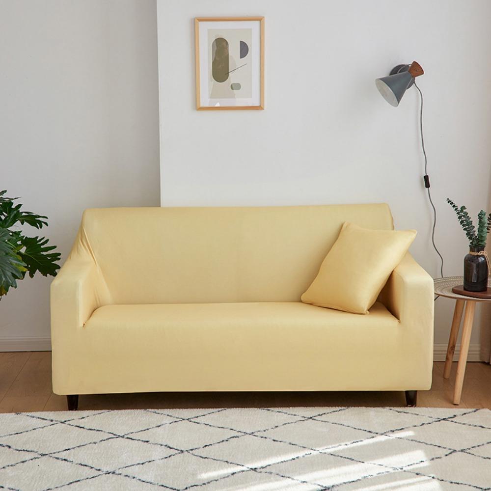 Milk Silk Elastic Sofa Cover Universal Full Cover Anti Cat Scratch All Season Lazy One Piece