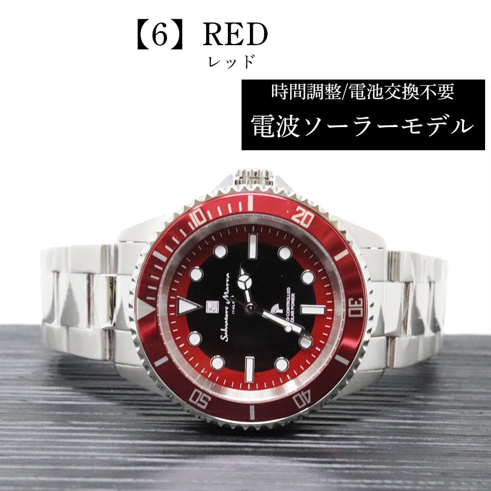 Salvatore Marra 10 ATM Water Stainless Steel Japanese Salvatore Marra Popular Brand SM22110 Includes Watch Cloth Men's Solar-Powered Radio-Controlled