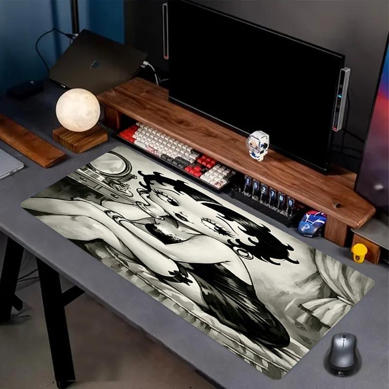 Doll Print Mouse Pad, Anti‑Slip Desktop Keyboard Mat, for PC Laptop Gaming Working Daily Use, Cool Festival Surprise Gift