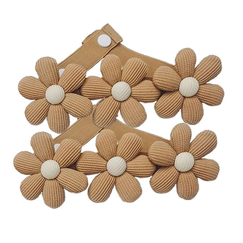 

2Pcs Colorful Curtain Ties Elastic Band Decorative Rope Flower Curtain Buckles for Window Treatment хаки