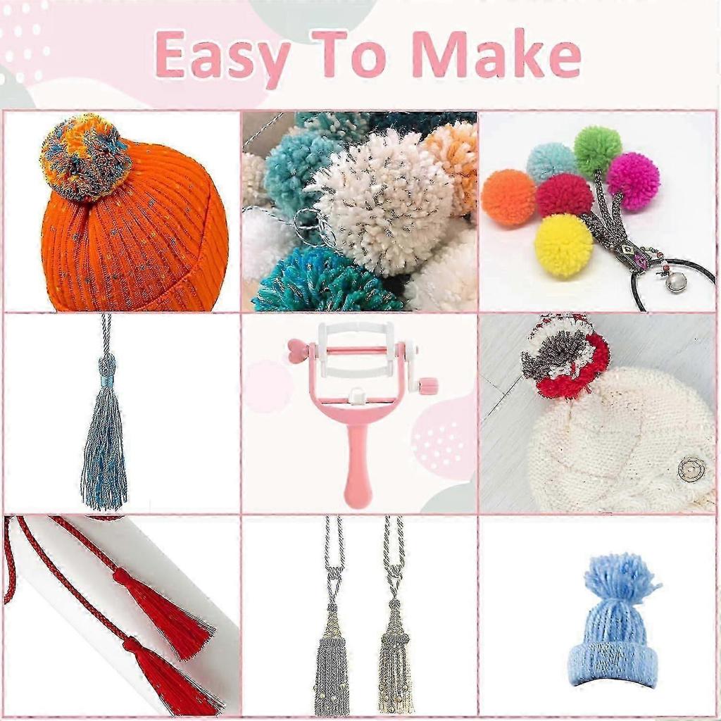 ExquisitePom Pom Maker, Tassel Maker and Pompom Maker Tool Set for Fluff Ball Weave DIY Wool Yarn Craft Project New Arrival