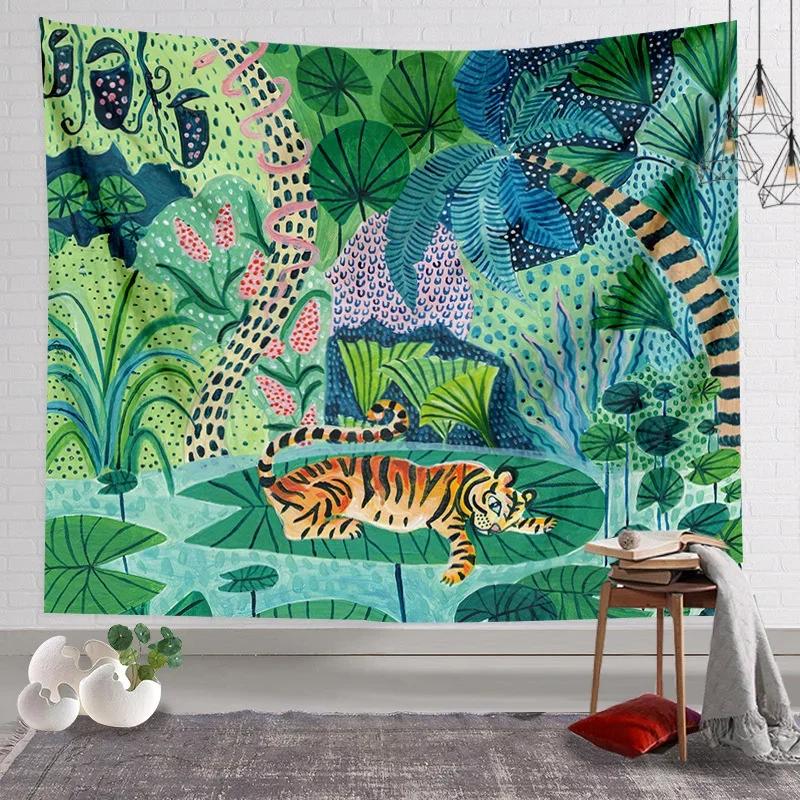 VIKAMA Art Tapestry Jungle Fantasy Decorative Tapestry Ideal For Creating Ambience In Living Rooms And Bedrooms