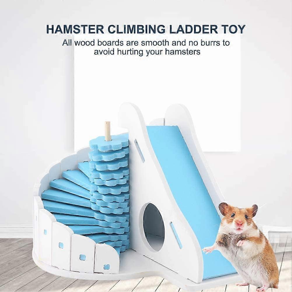 Hamster Hideout House Climbing Ladder Stairs Pet Wooden Game Toys Playground Cages Nest For Mouse Dw