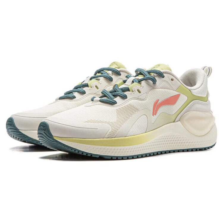 Li Ning Cushioning Breathable Low top Running Shoes Women's Pearl White ARST072-5