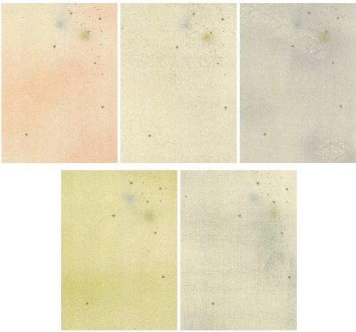 

Kana writing paper, Gosho no Hana, half-size, 50 sheets (5 designs, 10 sheets each)