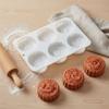 Silicone Auspicious Clouds Mooncake Mold 6 Cavities Mung Bean Cake Mold Soap Mold  Kitchen