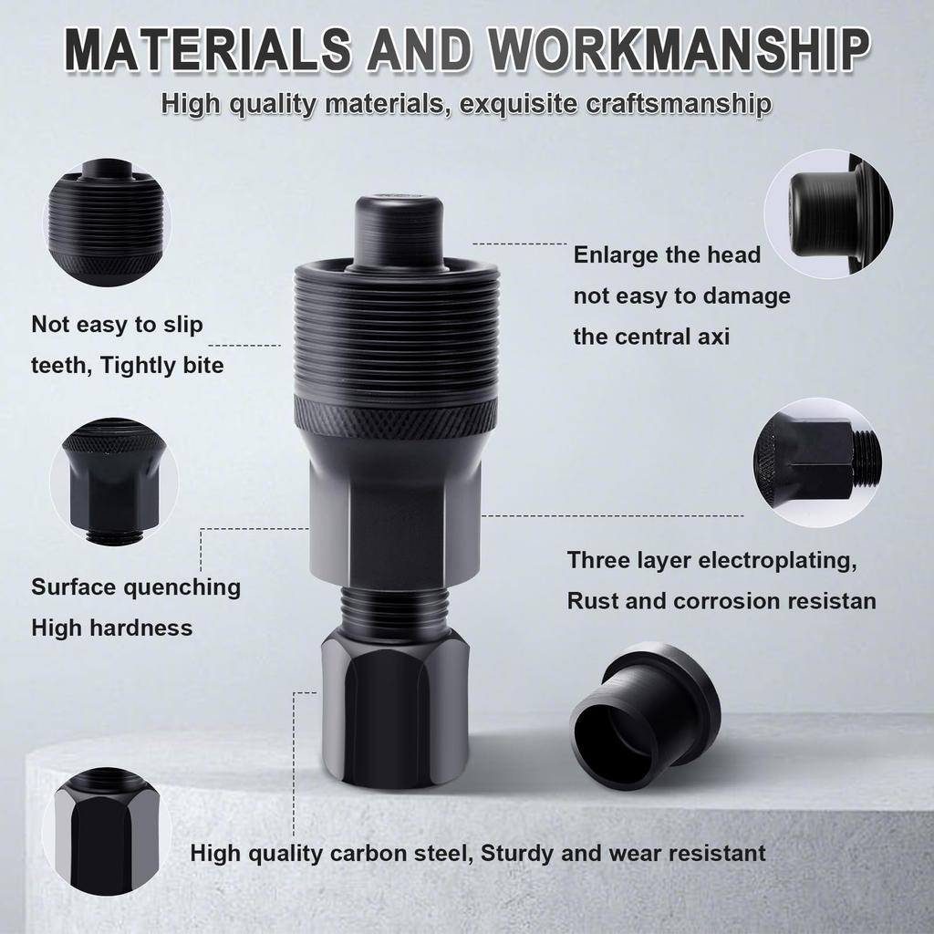 Extractor de bielas, Herramienta de calidad para quitar bielas de bicicleta, Herramienta de extracción de brazos de biela para quitar y reparar bicicletas con cono cuadrado