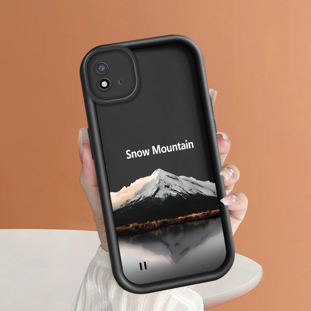 Soft Silicone Square Ladder Printing Pattern Phone Casing Full Cover Camera Shockproof Protection Rubber Case for OPPO Realme