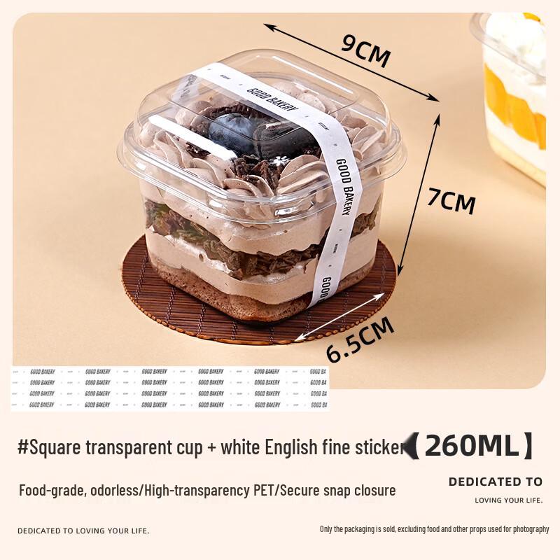 Transparent Square Cake & Dessert Packaging Box