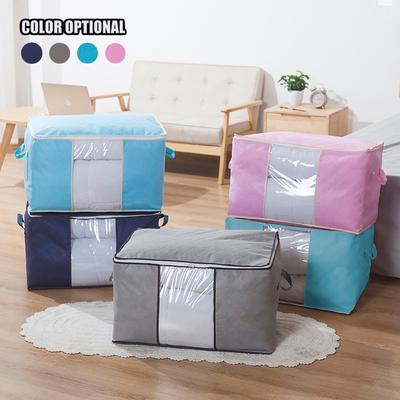 Foldable Large Non-woven Clothes Quilt Blanket Zipper Storage Bag Organizer Box