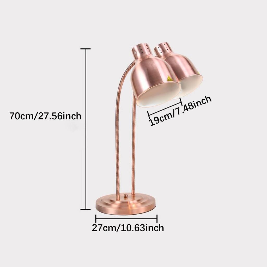 Food Warmer Lamp Catering Heating Lamp Steady Heating Freestanding Food Heat Lamp for Cafeteria Catering Chicken Kitchen Buffet