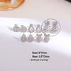 High-Grade Copper & Gold Plated Earrings: Diamond-Studded Apple, Pineapple, Crown, Pear Designs for Women