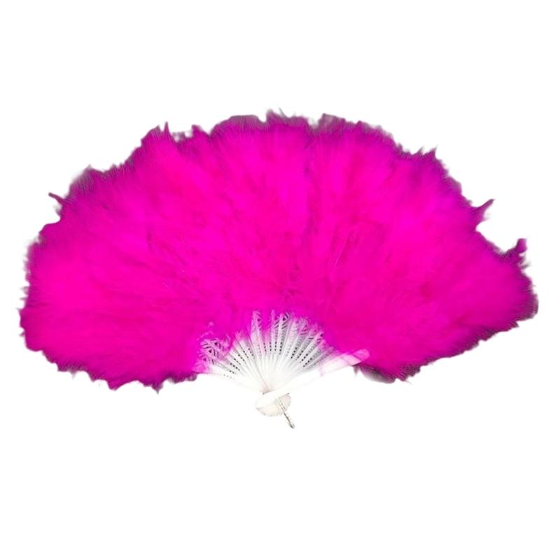 Folding Feather Fan Handheld Fairy Fan New Year Birthday Gift Supplies