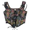 French Vintage Lace Up Waist Cincher Cami Top Women S Sexy Backless Camisole